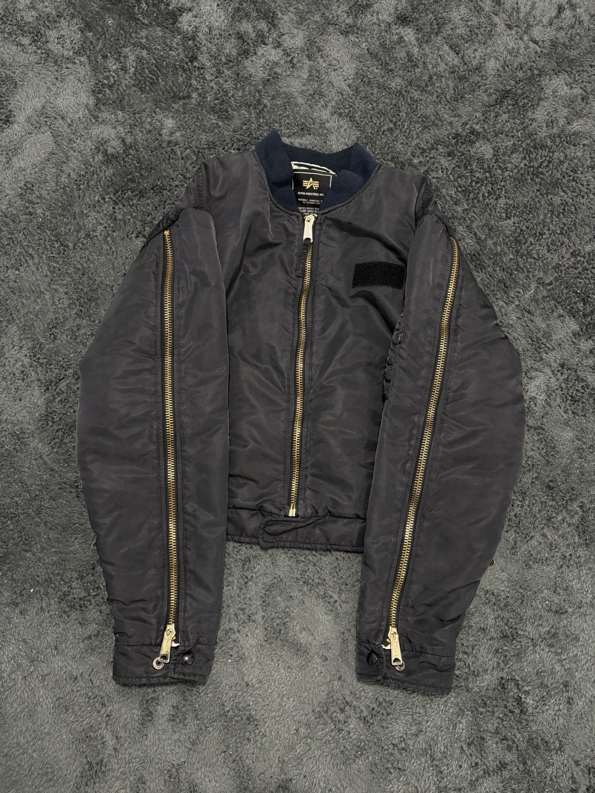Alpha Industries Vintage Alpha Industries Bomber with Side Zippers Size US M / EU 48-50 / 2 - 2 Thumbnail