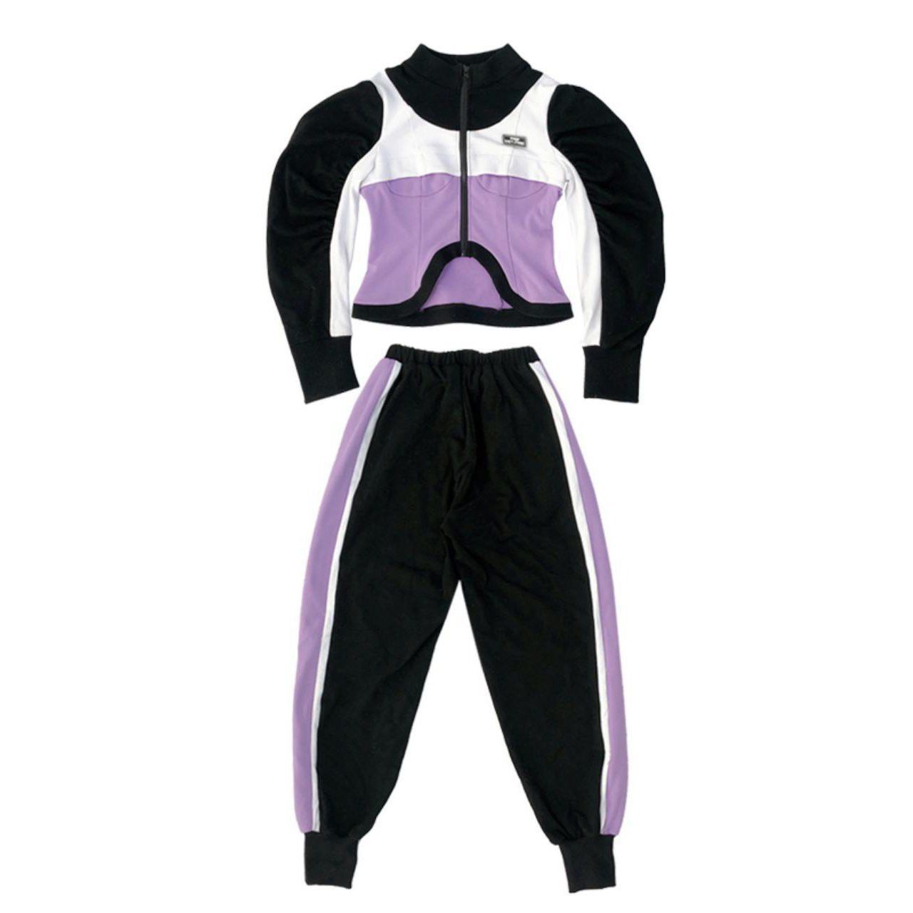 Japanese Brand NWT bustier curved hem jacket and pants two pieces set Size L / US 10 / IT 46 - 1 Thumbnail