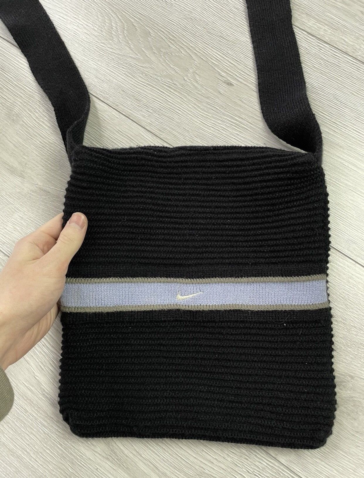 Nike × Vintage 🔥Rare 90s Knitted Nike Bag / Messenger Size ONE SIZE - 2 Thumbnail