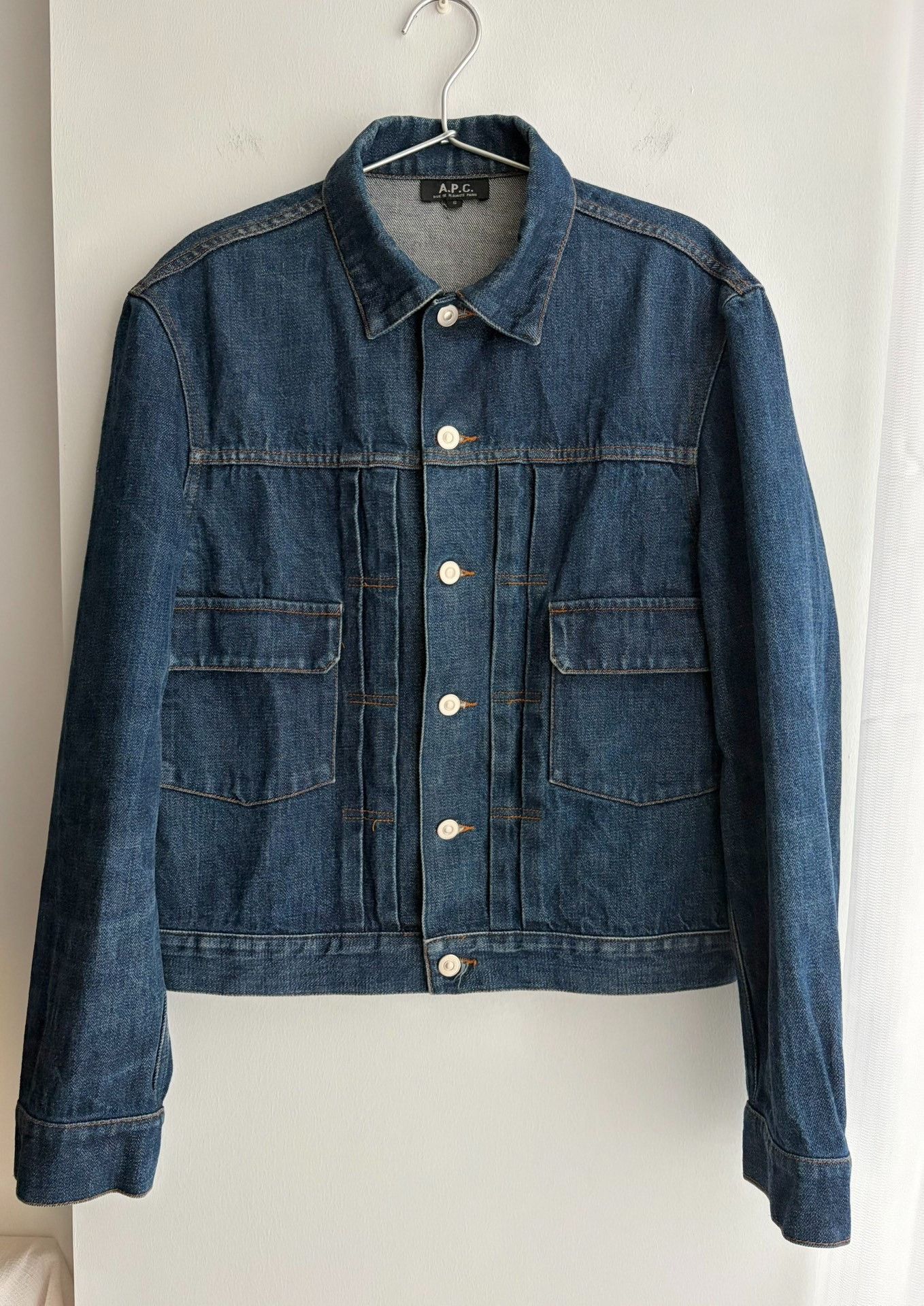 A.P.C. 00s Japanese A.P.C Selvedge Type II Denim Jacket Size US S / EU 44-46 / 1 - 1 Thumbnail
