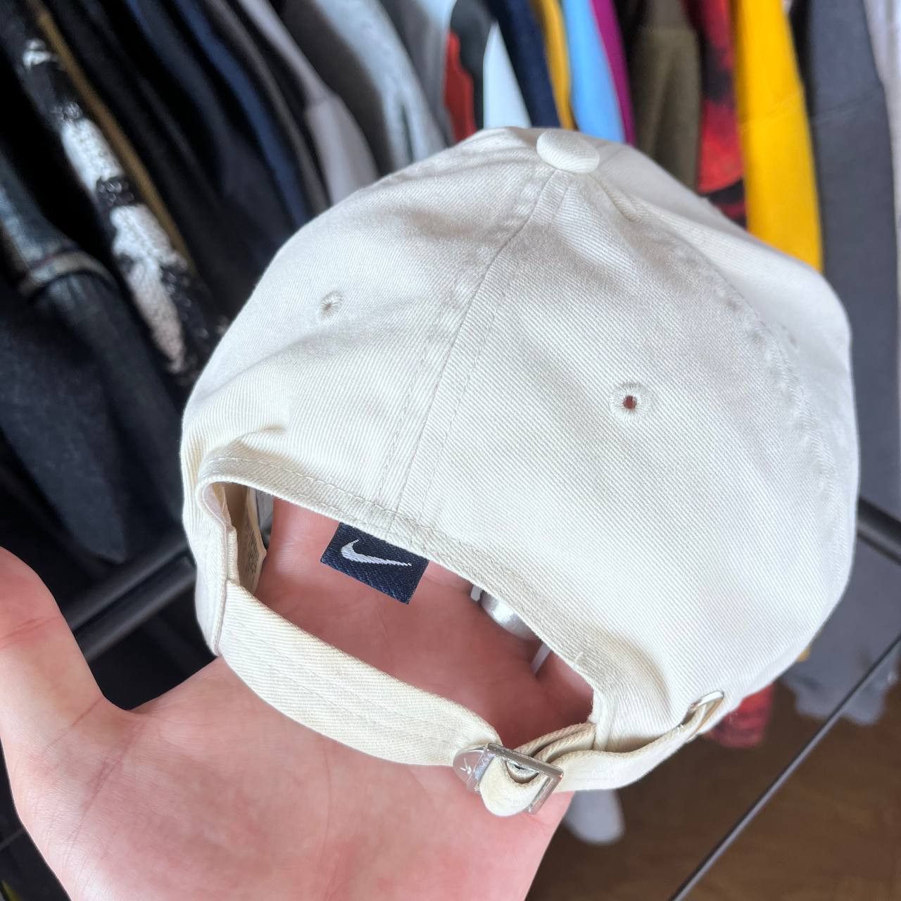 Nike Vintage Nike Faded Distressed Beige Cap Size ONE SIZE - 5 Thumbnail