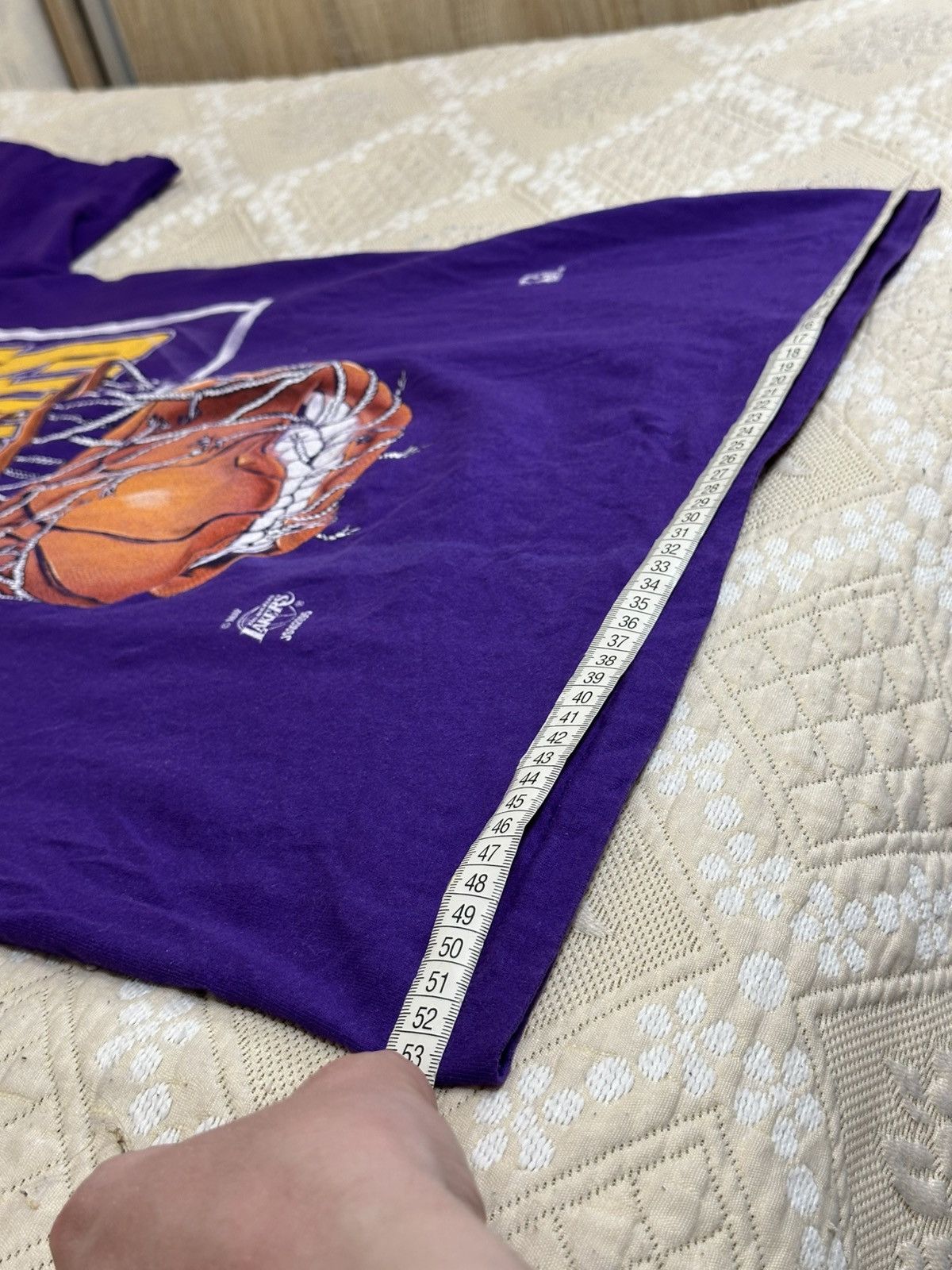 NBA 🔥 90s Lakers Los Angeles NBA Basketball Vintage T Shirt USA Size US L / EU 52-54 / 3 - 10 Thumbnail