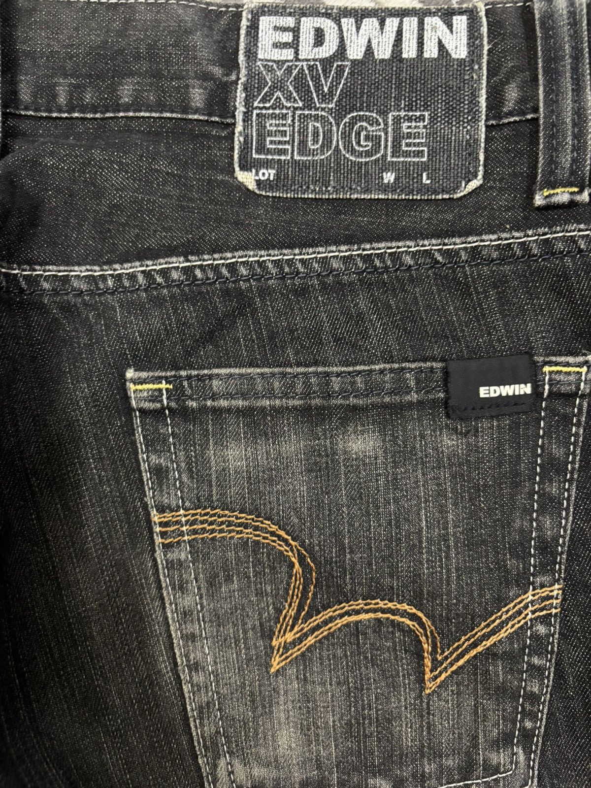 Edwin Vintage Edwin XV Edge Black Faded Distressed Jeans Size US 34 / EU 50 - 10 Thumbnail