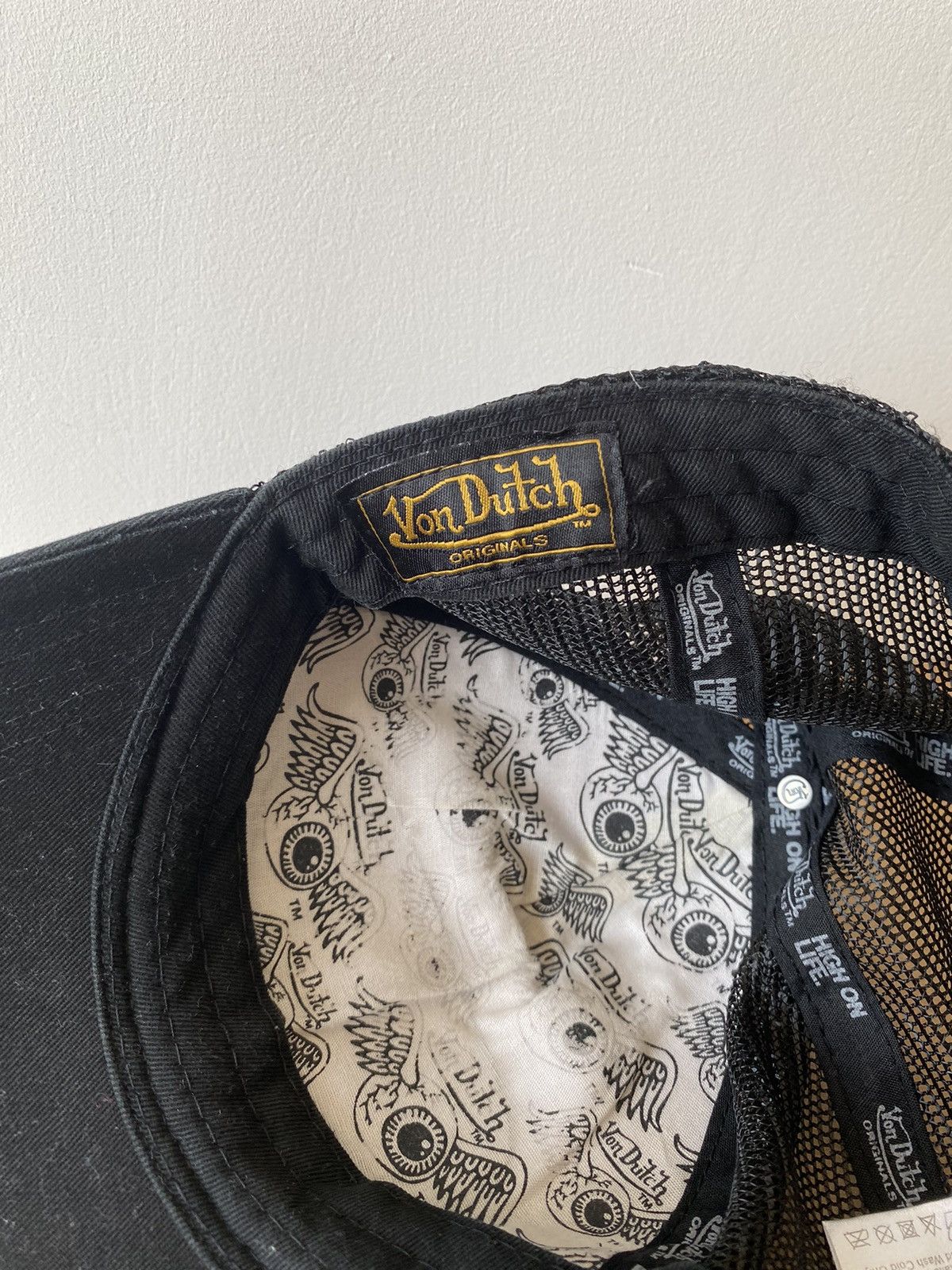 Vintage × Von Dutch Rare Vintage Von Dutch Total Black Cap Hat Size ONE SIZE - 6 Thumbnail