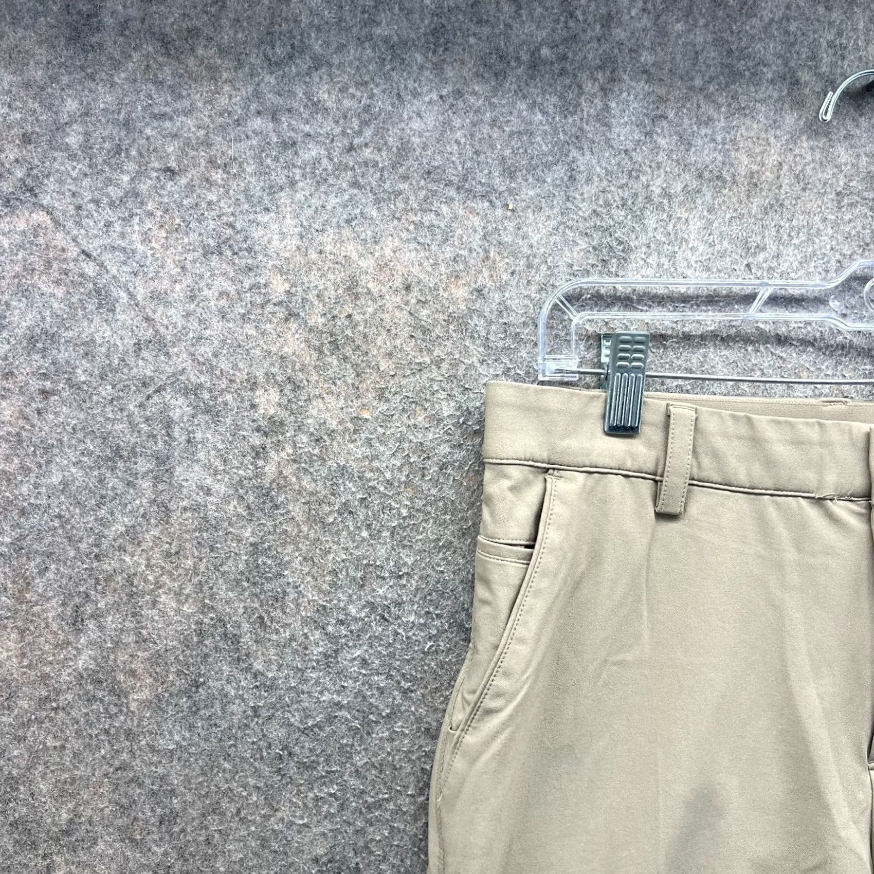 Vintage Greg Norma Shorts Mens 32 Beige Chino Flat Front Tan Khaki Stretch Golf Golfer Vintage? No Size US 32 / EU 48 - 6 Thumbnail