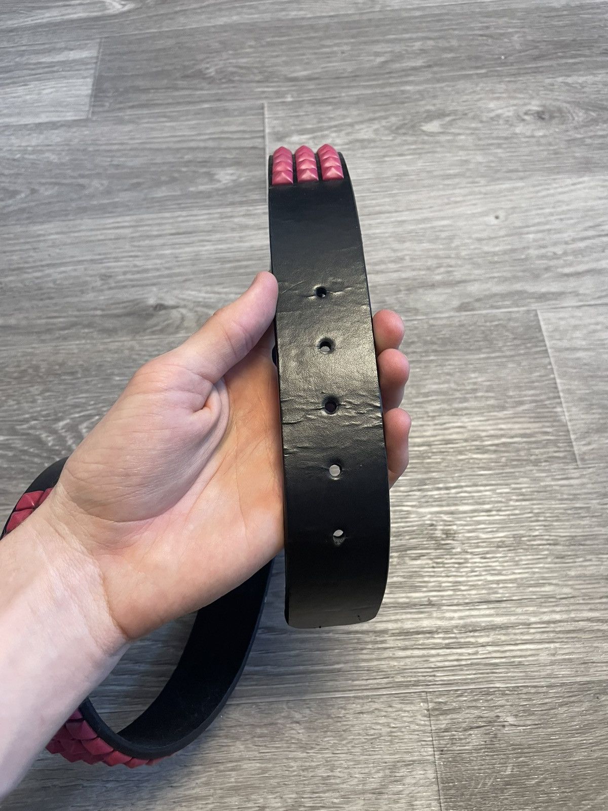 Other Vintage Studded Pyramid Skull Belt Y2K Size ONE SIZE - 10 Thumbnail