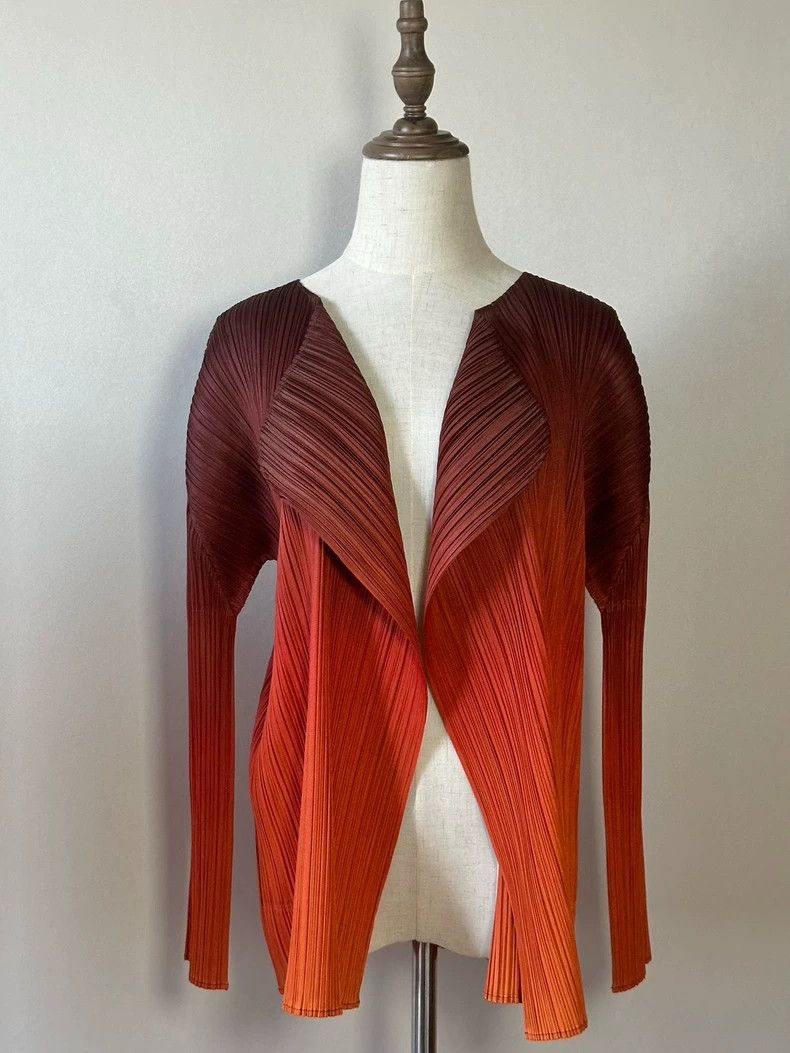 Issey Miyake Issey Miyake size:3 A gradient orange cardigan Size M / US 6-8 / IT 42-44 - 3 Thumbnail