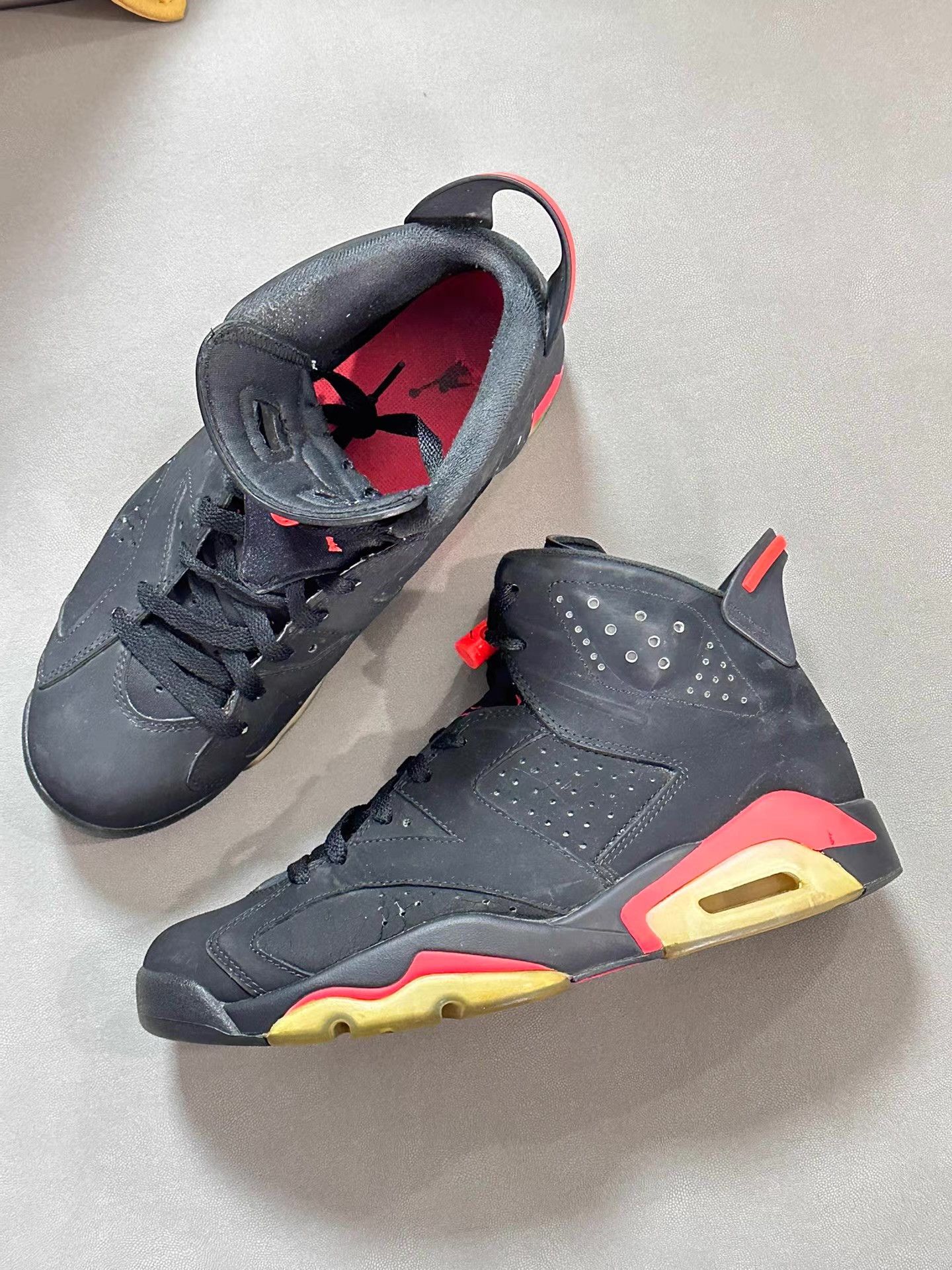 Nike Air Jordan 6 Black Red (2014) Ｑ20 Size US 7 / EU 40 - 1 Thumbnail