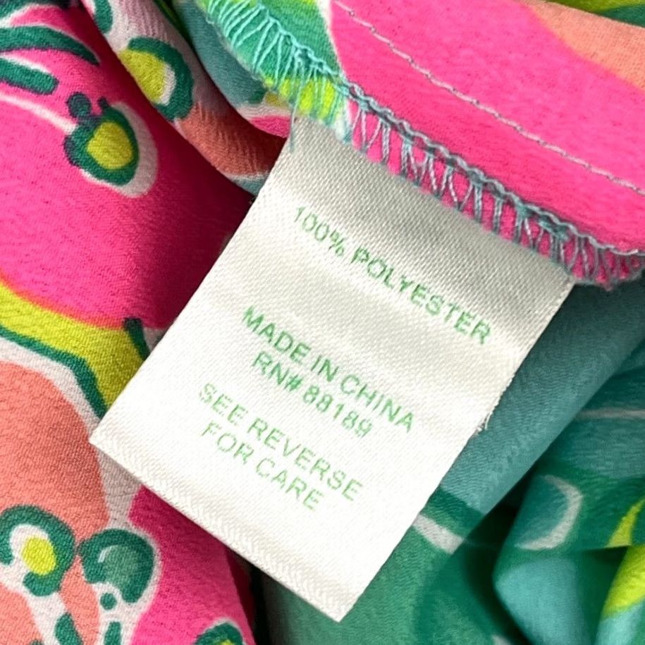 Lilly Pulitzer Lilly Pulitzer Middleton Palazzo Pants Womens L W34 I34 Floral Tropical Wide-Leg Front Flat Front Dress Pants Vintage? No Size 36" / US 14 / IT 50 - 7 Thumbnail