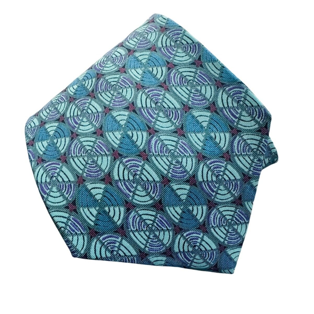 Robert Stock Robert Stock handmade 100% silk geometric circle tie 3.75” w Size ONE SIZE - 5 Thumbnail