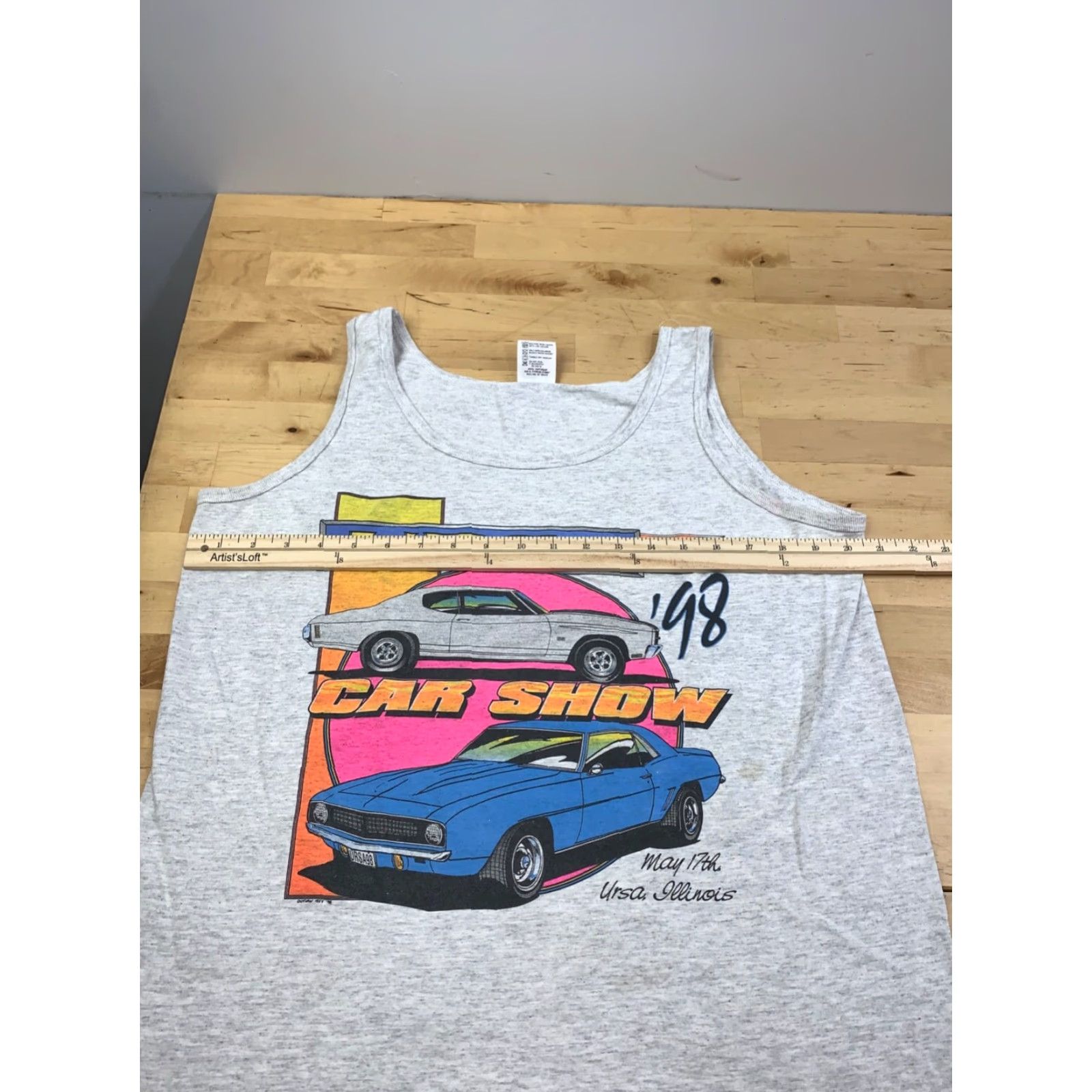 Anvil VINTAGE 1998 Ursa Car Show Tank Top Women L Gray Muscle Car Outlaw Tee 90s 11185 Size L / US 10 / IT 46 - 7 Thumbnail