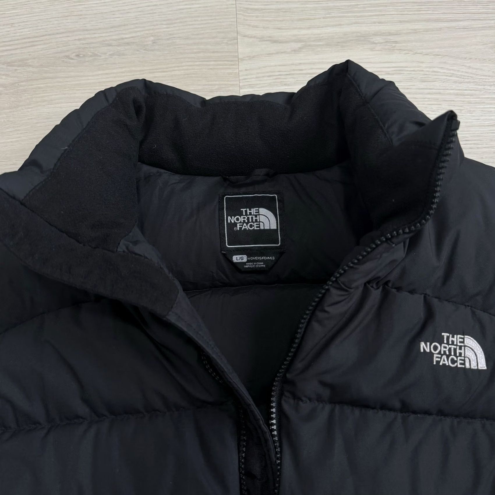 The North Face Vintage The North Face Womens Black Nuptse Down Jacket Puffer Coat Full Zip L Size L / US 10 / IT 46 - 6 Thumbnail