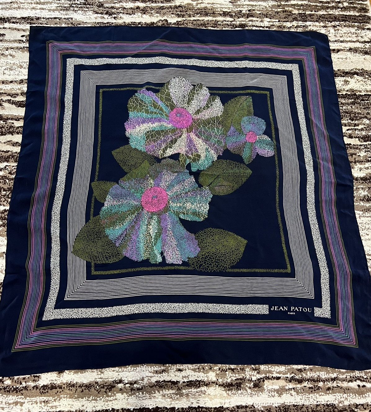 Jean Paul Gaultier Jean Patou Paris vintage silk scarf Size ONE SIZE - 3 Thumbnail