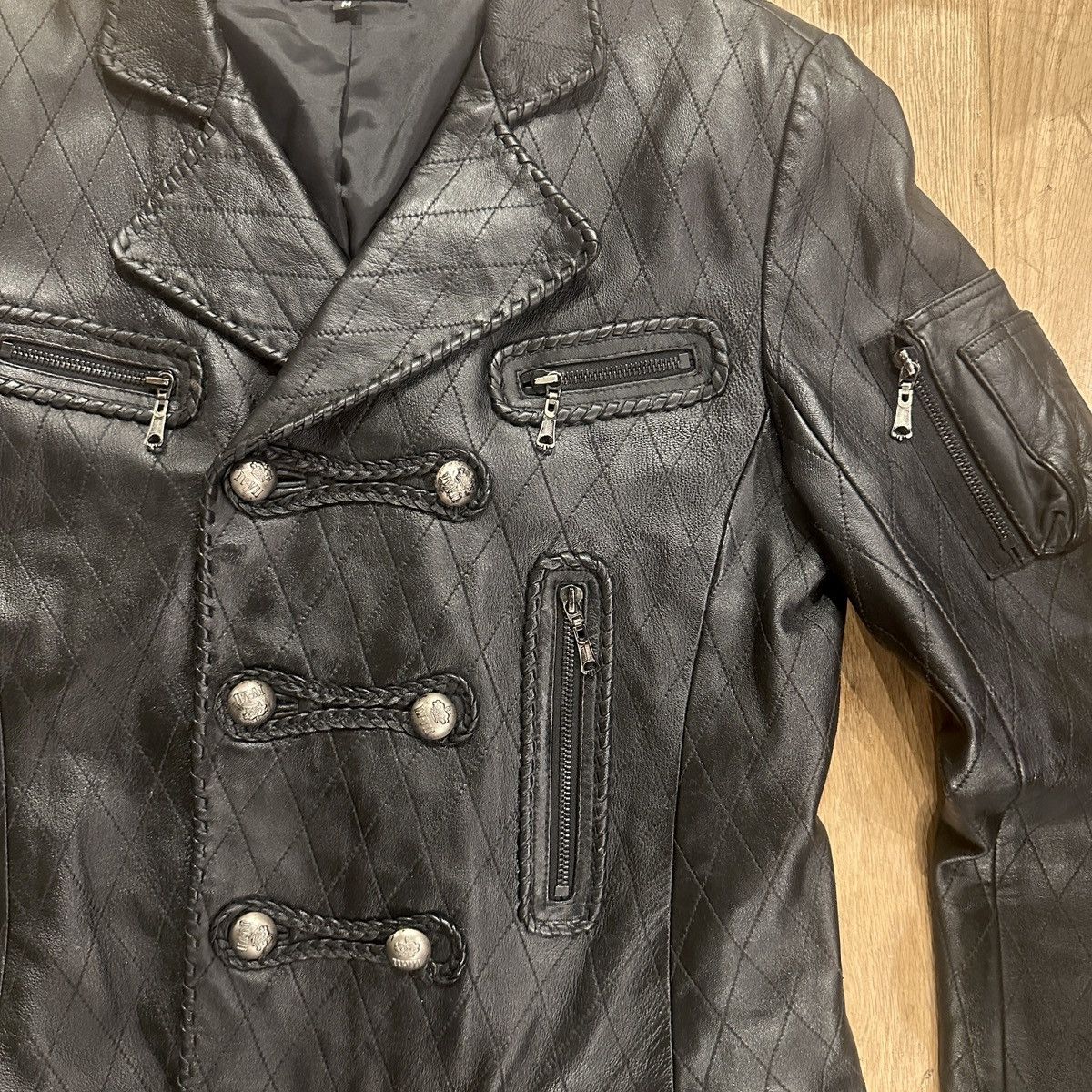Yasuyuki Ishii Yasuyuki ishii Quilted Leather Napoleon Jacket AW12 Size US M / EU 48-50 / 2 - 3 Thumbnail