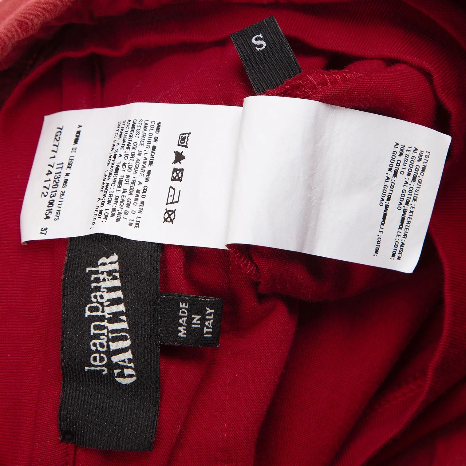 Jean Paul Gaultier Red Polo Shirt with Shirt Docking, Size S Size US S / EU 44-46 / 1 - 14 Thumbnail