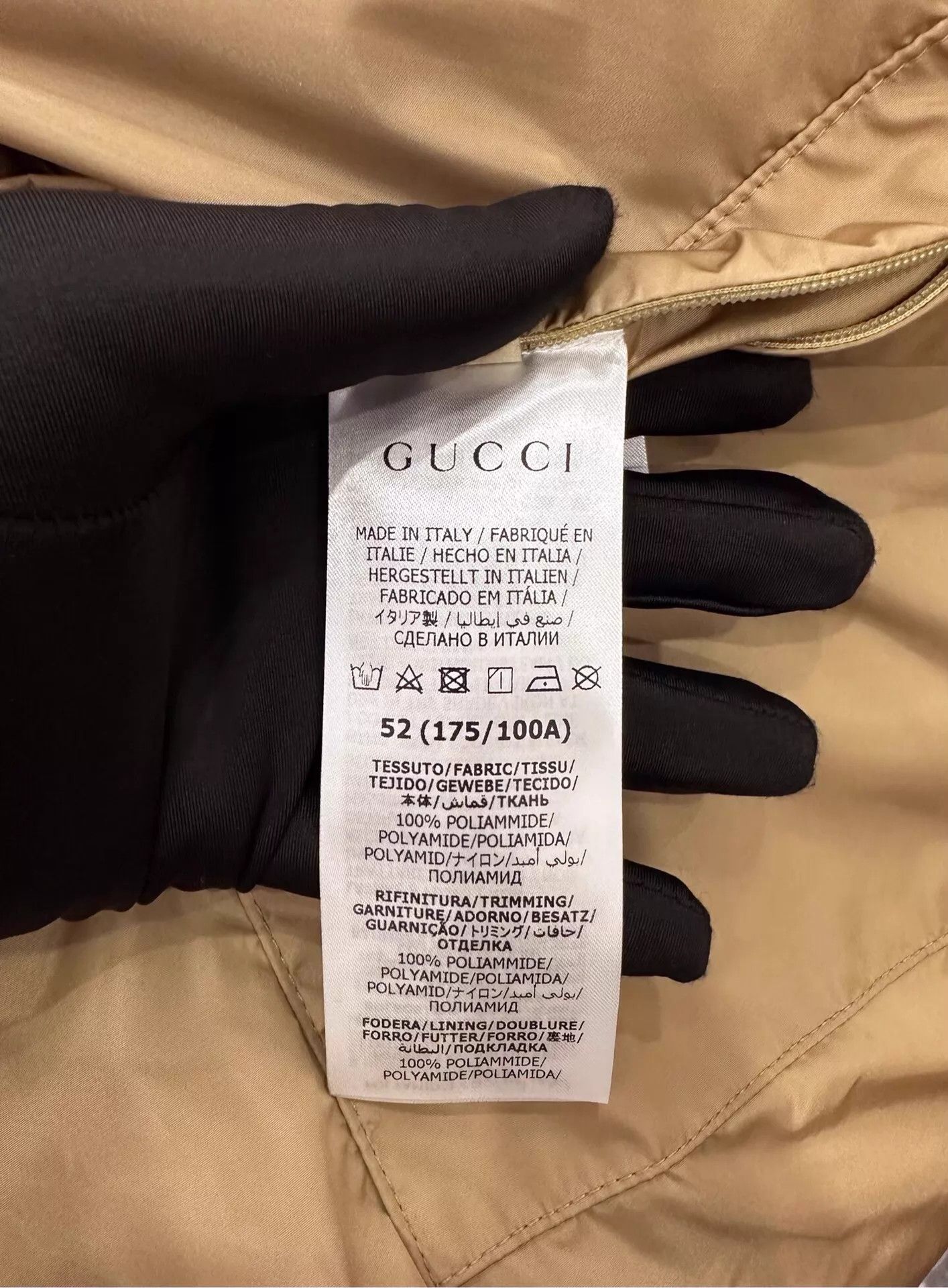 Gucci Gucci x Kai Bear GG Logo Light Brown Zip Jacket 52 Size US L / EU 52-54 / 3 - 8 Thumbnail