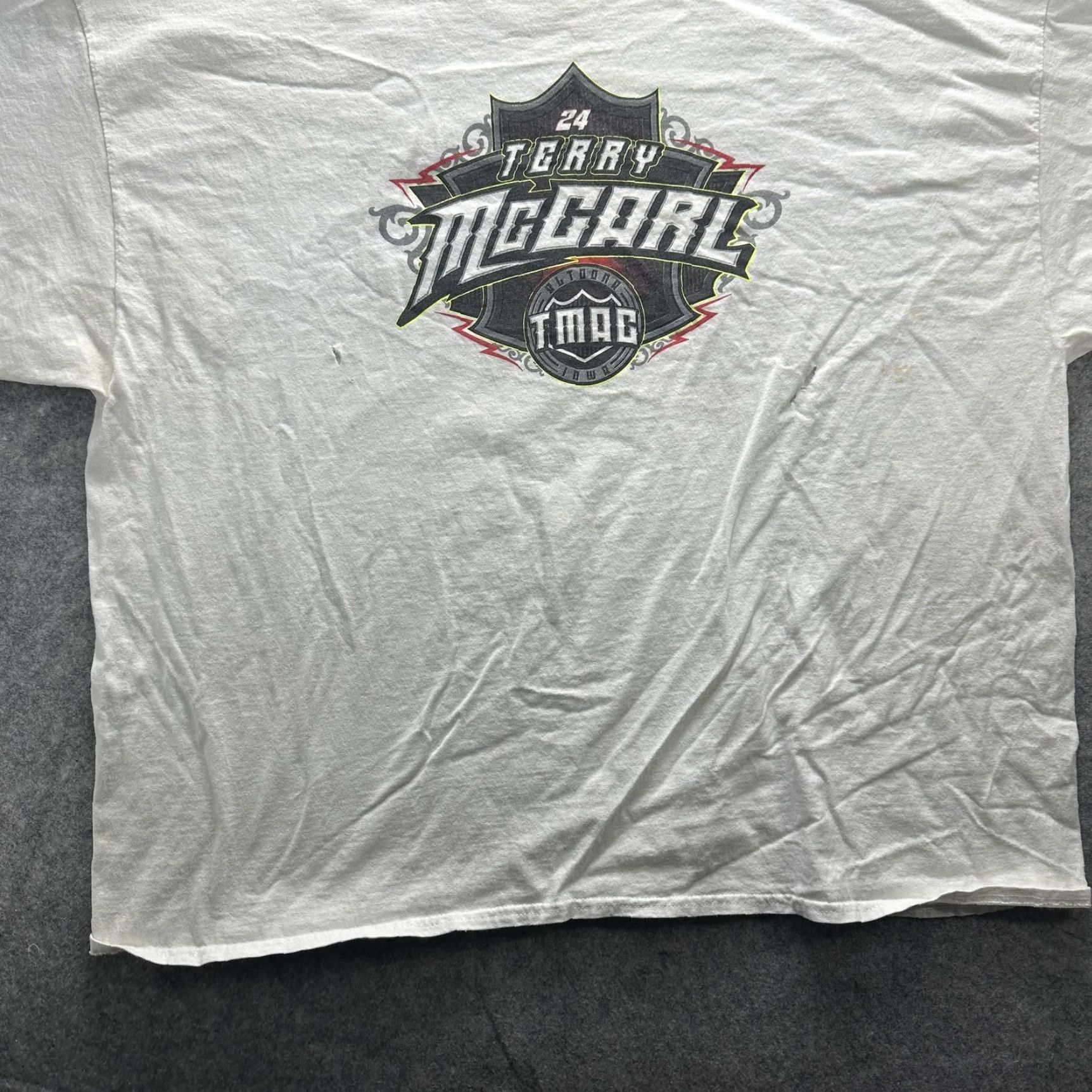 Gildan Terry McCarl Racing Shirt White 4XL Mens Knoxville 2015 Sprint Car Graphic Tee Size US XXL / EU 58 / 5 - 3 Thumbnail