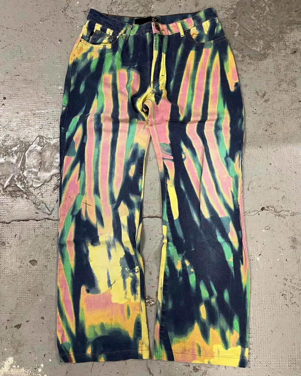 Just Cavalli × Vintage SS2002 Cavalli Hallucination Psycho Pants Size 27" / US 4 / IT 40 - 1 Thumbnail