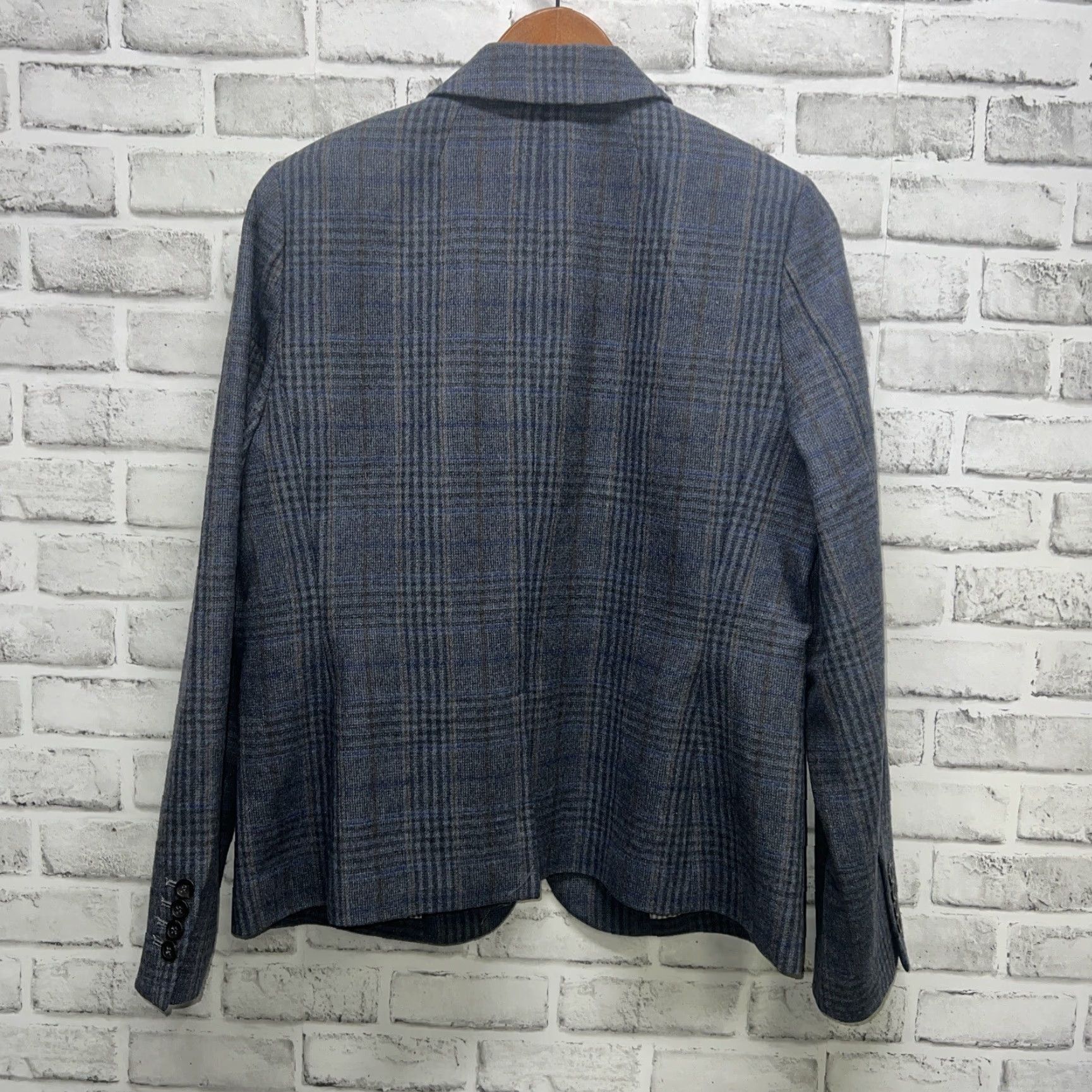 UNTUCKit UNTUCKit Blue Plaid Wool Sport Coat Womens Size 12 Size XL / US 12-14 / IT 48-50 - 3 Thumbnail