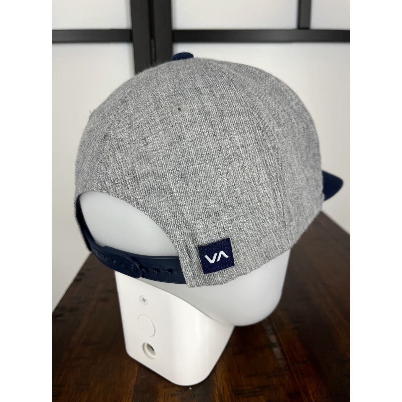 RVCA RVCA Hat Snap Back Adult One Size Gray Blue Red Wool Blend Twill Casual 90s Beach Mens Size ONE SIZE - 7 Thumbnail