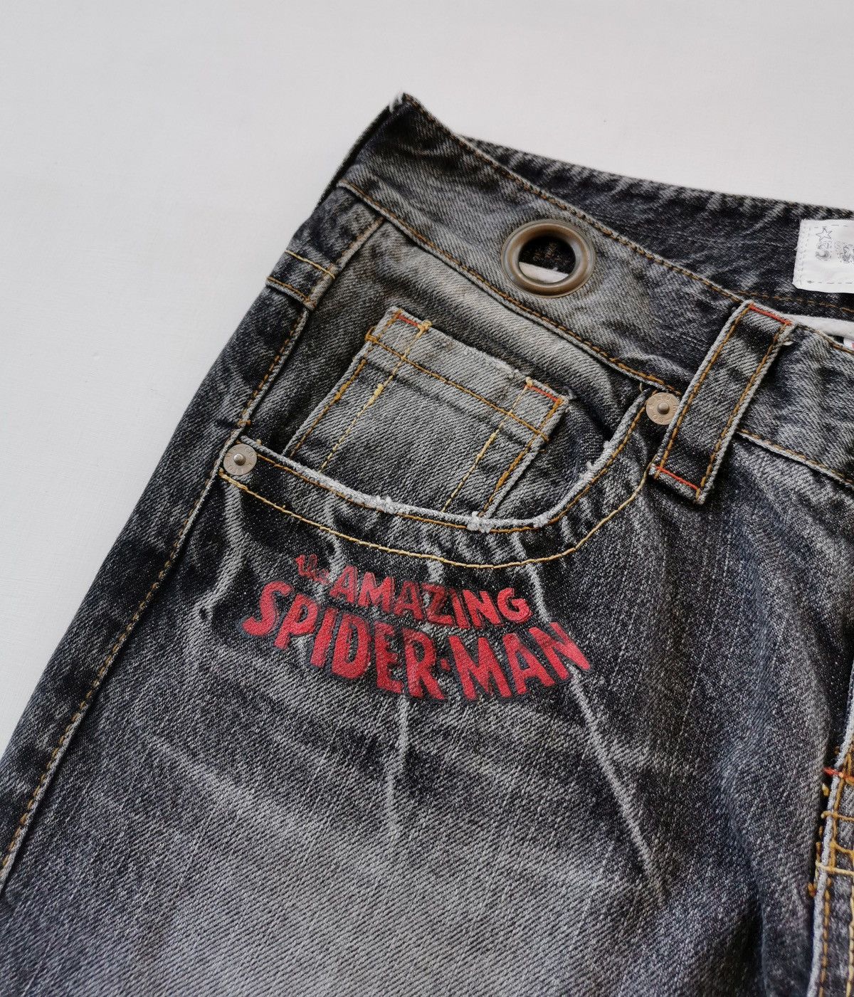 Vintage Vintage Spiderman Marvel Switch Distressed Black Jeans Size US 30 / EU 46 - 5 Thumbnail