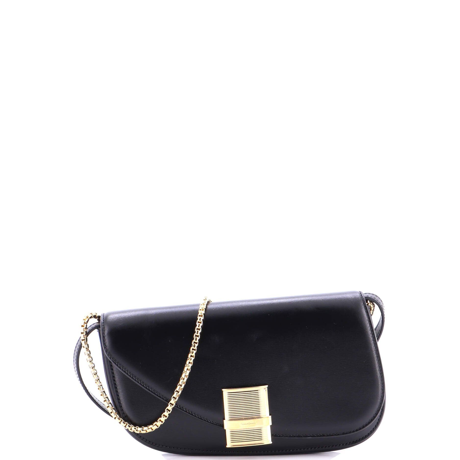 Salvatore Ferragamo Fiamma Chain Crossbody Bag Size ONE SIZE - 1 Thumbnail