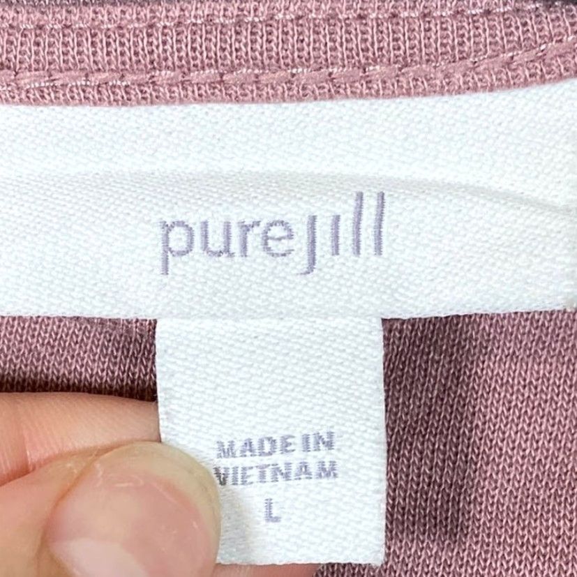 Vintage Pure Jill Shirt Purple Long Sleeve V-Neck Tunic Modal Blend Large Womens Size L / US 10 / IT 46 - 4 Thumbnail