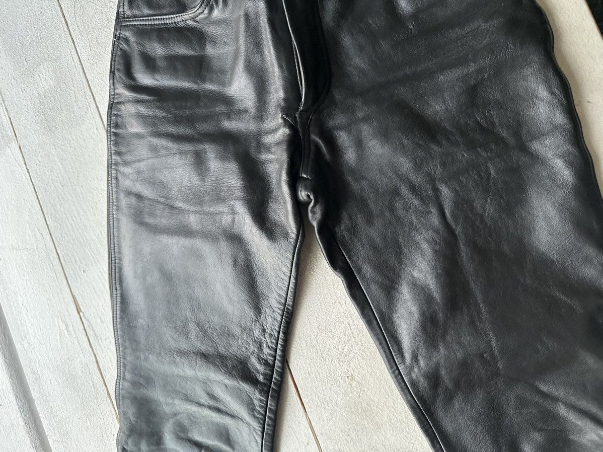 Leather IXS 🚨Vintage leather pants motorcycles BROWN LUXURY Y2K Size US 26 / EU 42 - 7 Thumbnail