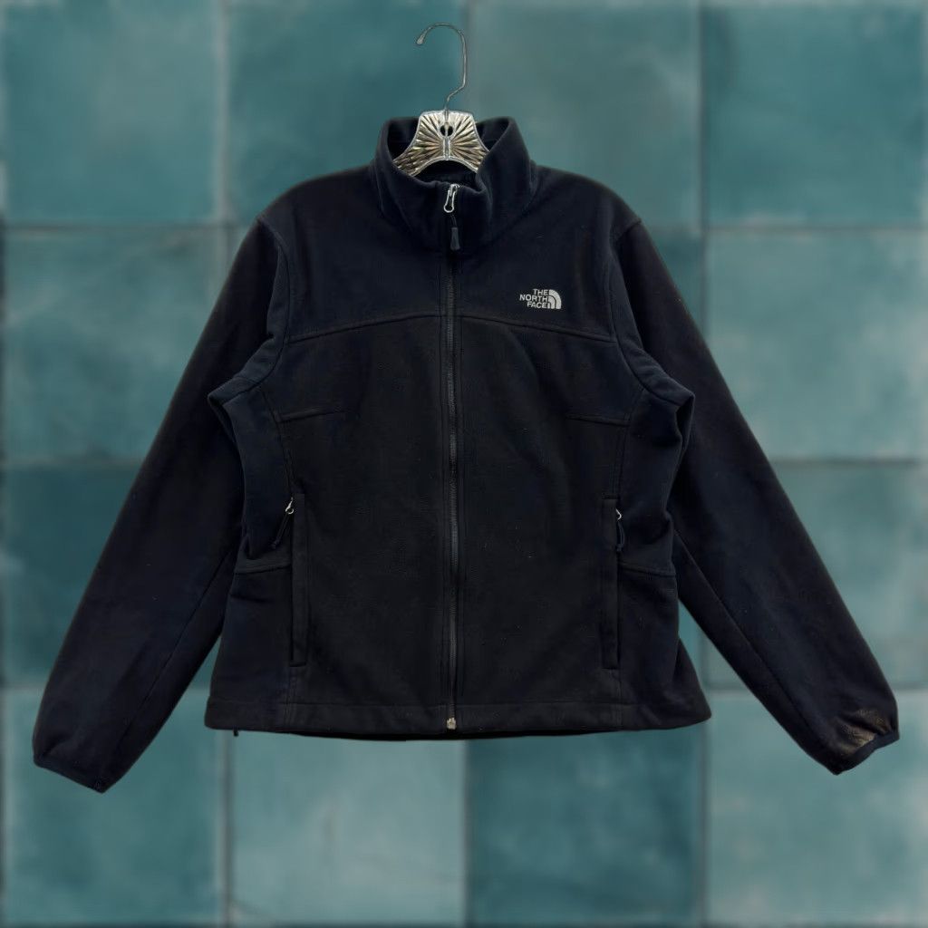 The North Face North Face Fleece Jacket Womens Large Black Logo Full Zip Sweater Size L / US 10 / IT 46 - 1 Thumbnail