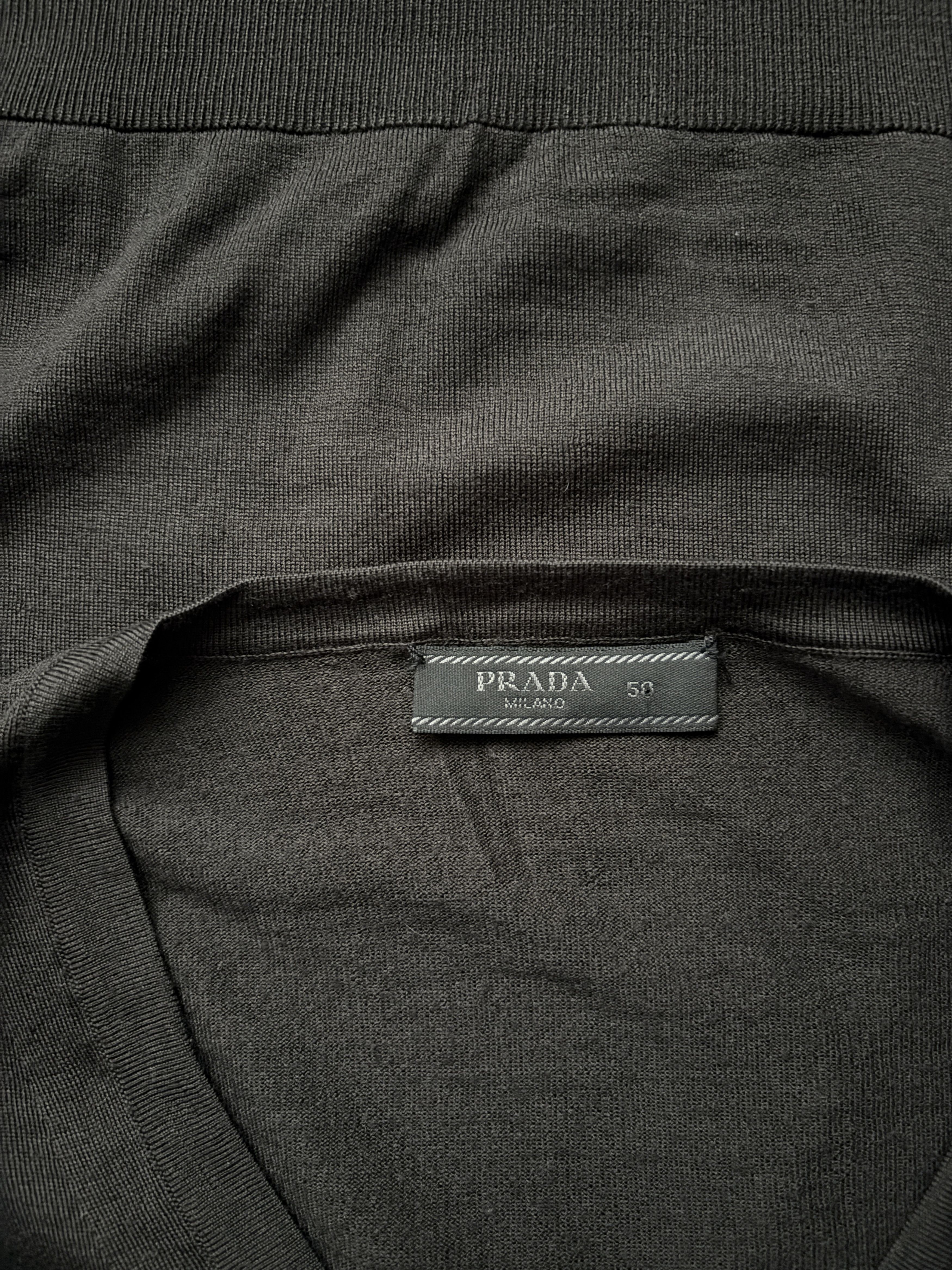 Prada ⚡️QUICK SALE⚡️2011 Prada Brown V-Neck Knit Sweater Size US M / EU 48-50 / 2 - 3 Thumbnail