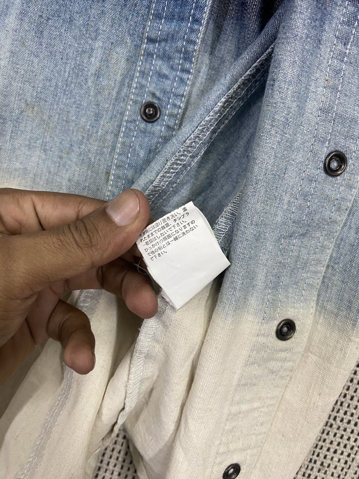 Designer × In The Attic × Japanese Brand INC Denim Western Shirt Blue Ombre 2 Pocket Button Up Size US M / EU 48-50 / 2 - 12 Thumbnail