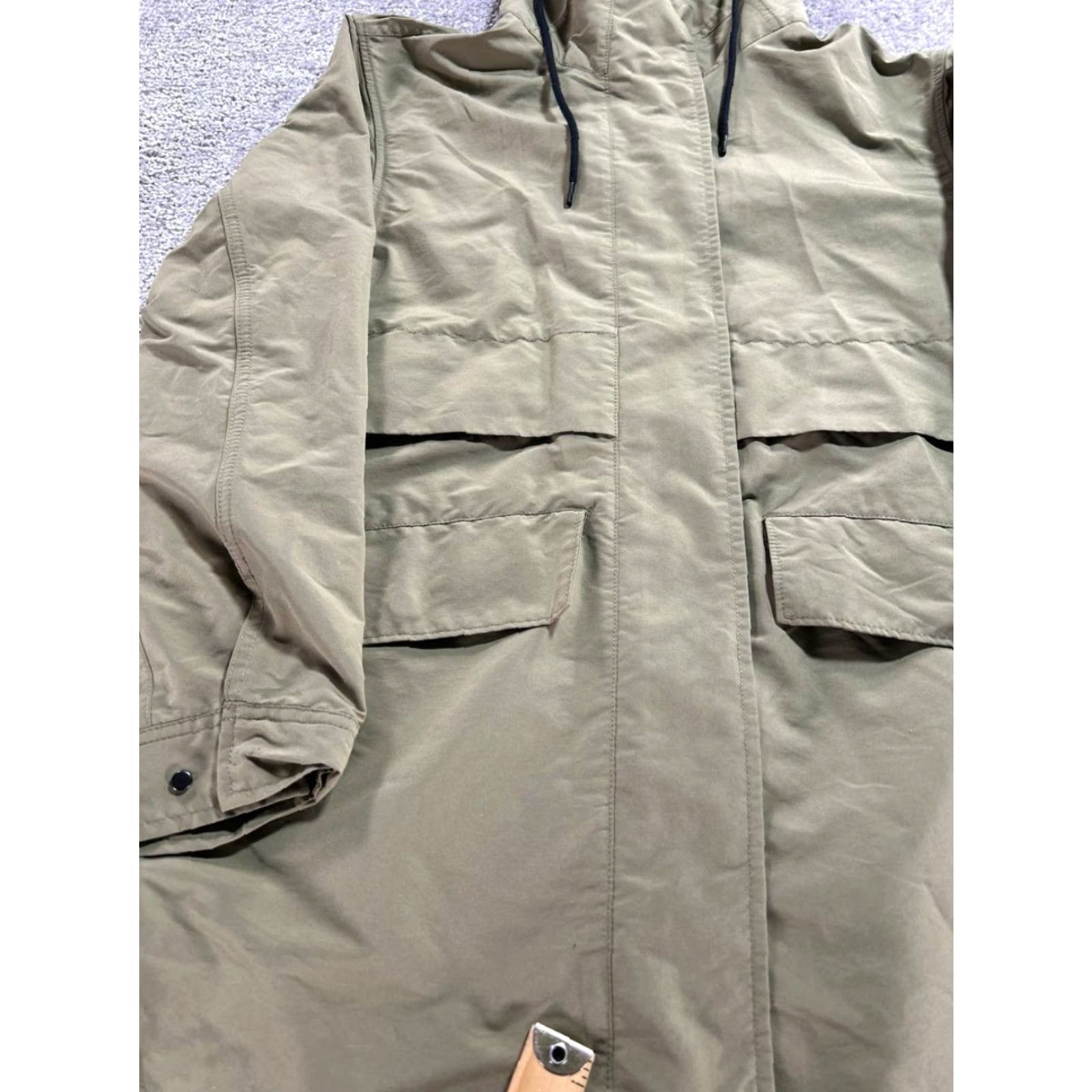 Everlane Everlane Jacket 2XS Green Full Zip Parka Long Sleeve Casual Travel Winter Fall Spring Womens Size XXS / US 00 / IT 34 - 5 Thumbnail