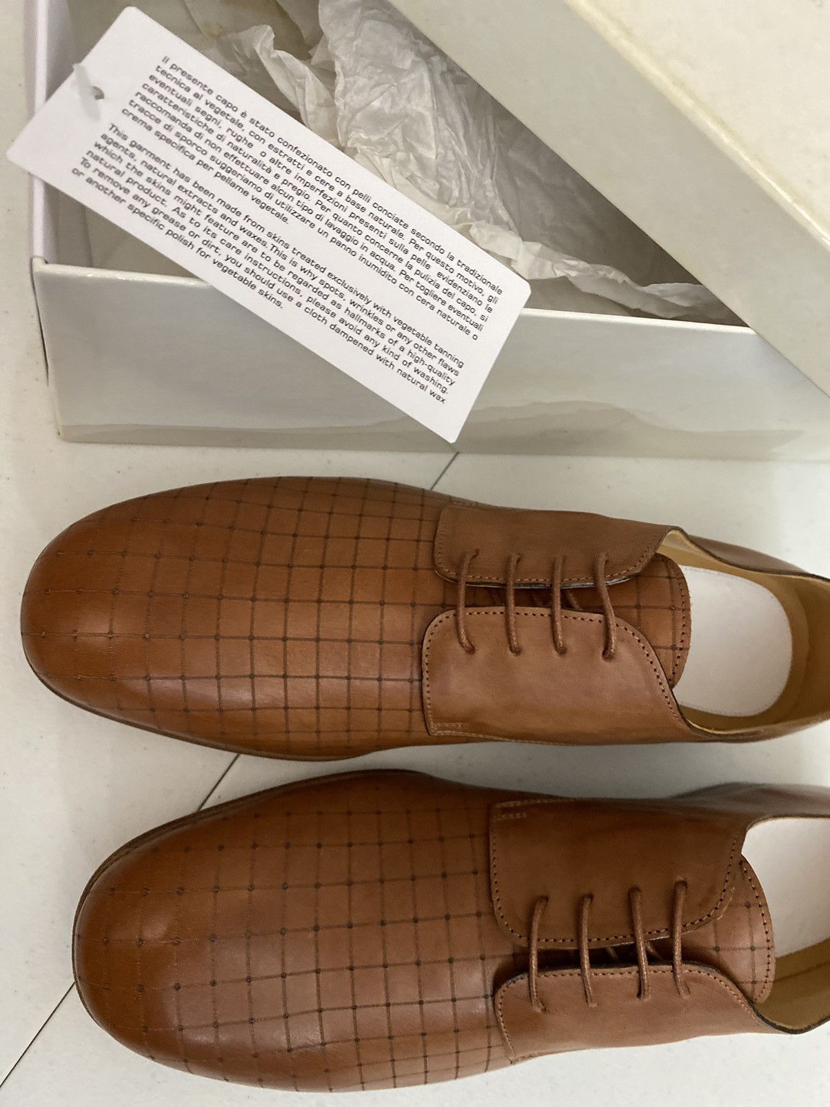 Maison Margiela Maison Margiela 22 🇮🇹 Brown Matrix Single Stitch Derby 10 New Size US 10 / EU 43 - 16 Thumbnail