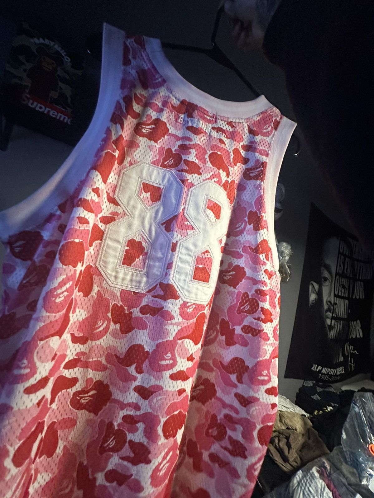 Bape Pink Abc camo Bape Jersey Size US XL / EU 56 / 4 - 2 Thumbnail