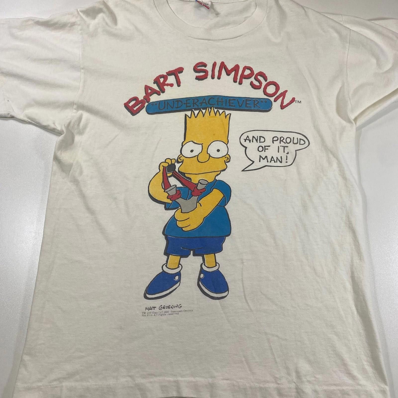 Fruit Of The Loom Vintage 1989 Bart Simpson Underachiever The Simpsons T-Shirt Size ONE SIZE - 1 Thumbnail