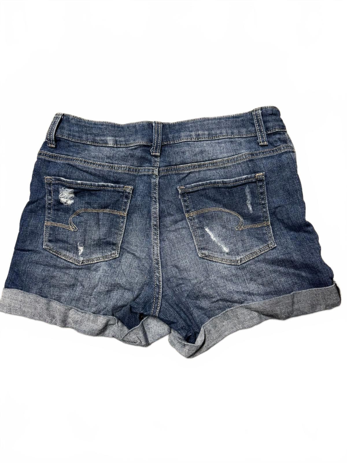 Designer Time and Tru Mid-Rise Distressed Denim Shorts Size 27" / US 4 / IT 40 - 2 Thumbnail
