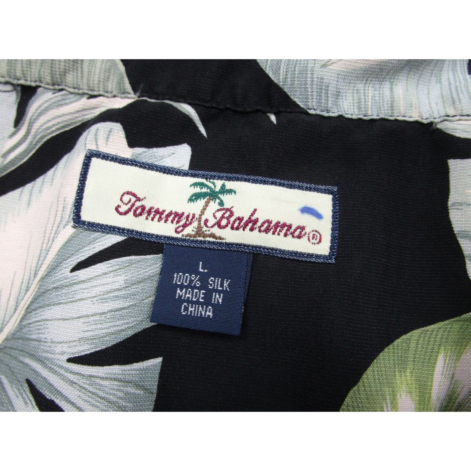 Tommy Bahama Tommy Bahama Shirt Mens L Black Silk Hawaiian Aloha Camp Button-Up Short Sleeve Floral Tropical Beach Pocket Size US L / EU 52-54 / 3 - 4 Thumbnail