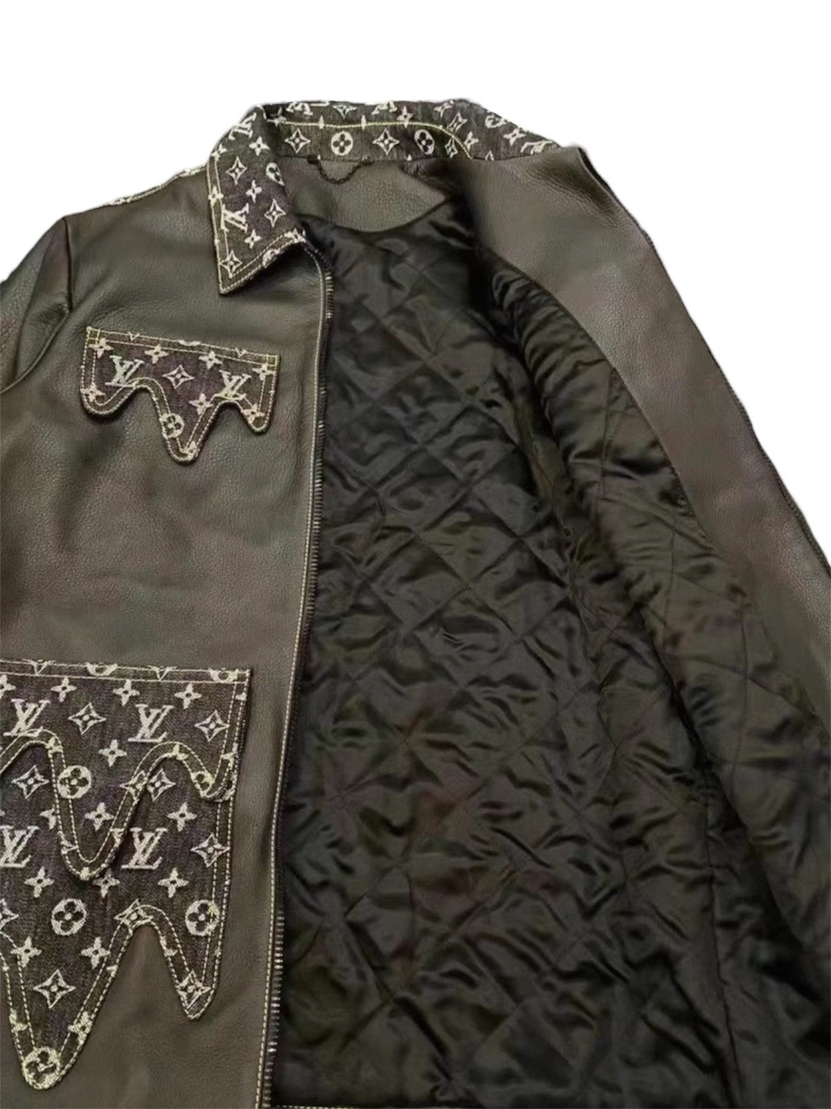 Louis Vuitton × Nigo Louis Vuitton X Nigo 48 Crazy Mix Leather Monogram Jacket Size US M / EU 48-50 / 2 - 4 Thumbnail