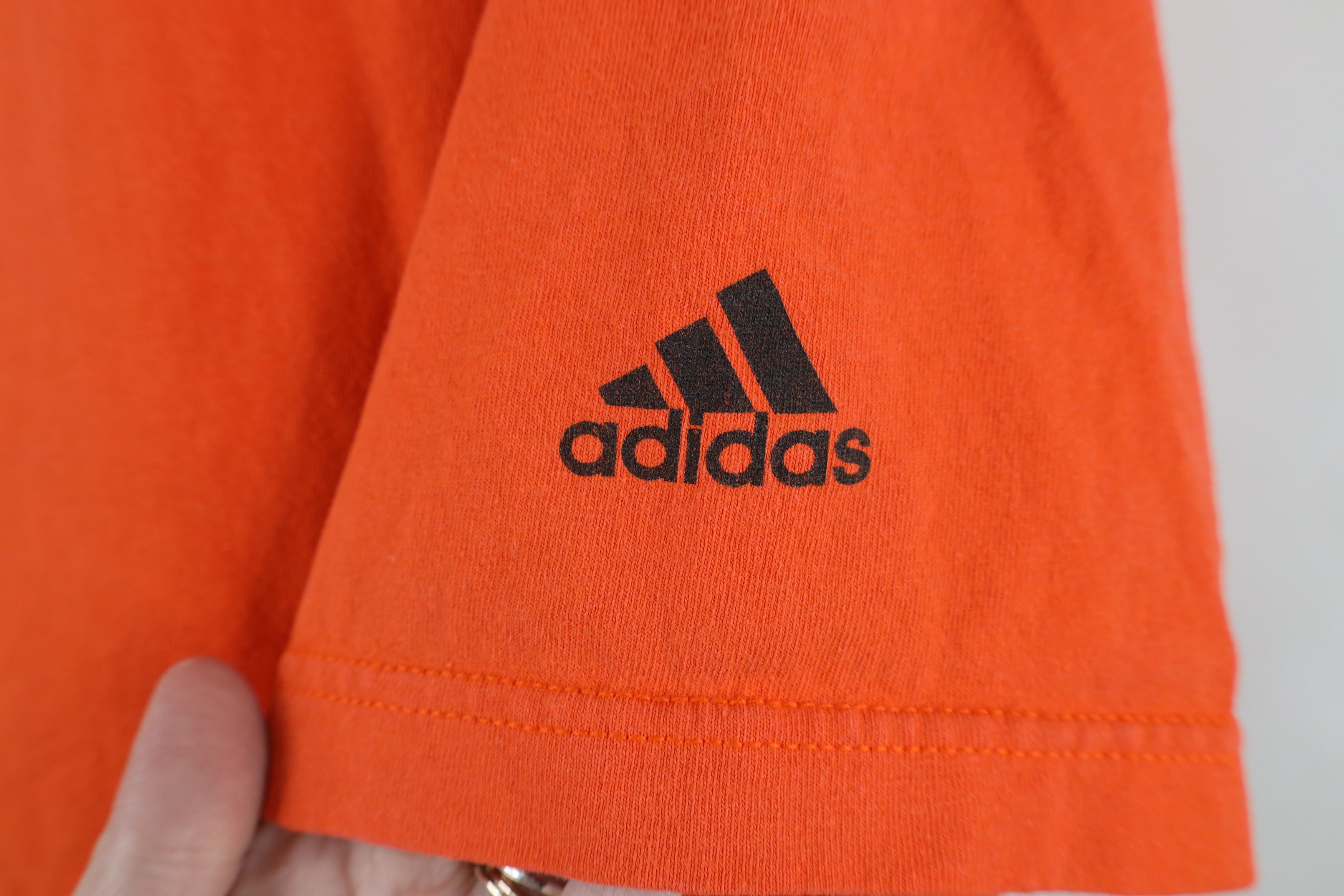 Adidas Vintage Y2K Adidas Spell Out Short Sleeve T-Shirt Orange Size US L / EU 52-54 / 3 - 4 Thumbnail