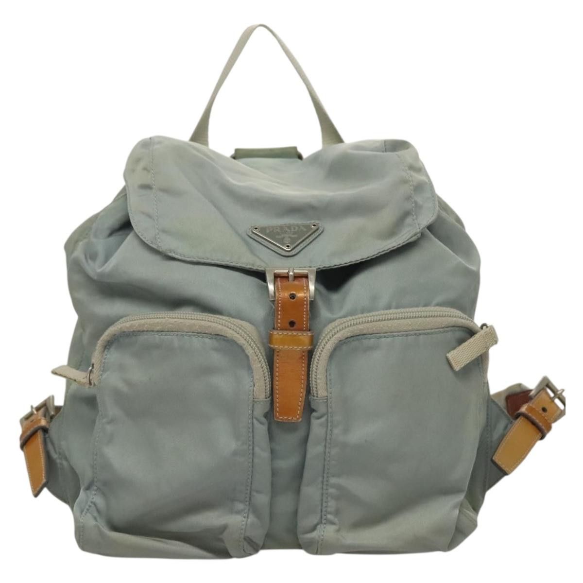 Prada PRADA Backpack Nylon Light Blue Silver Size ONE SIZE - 2 Thumbnail
