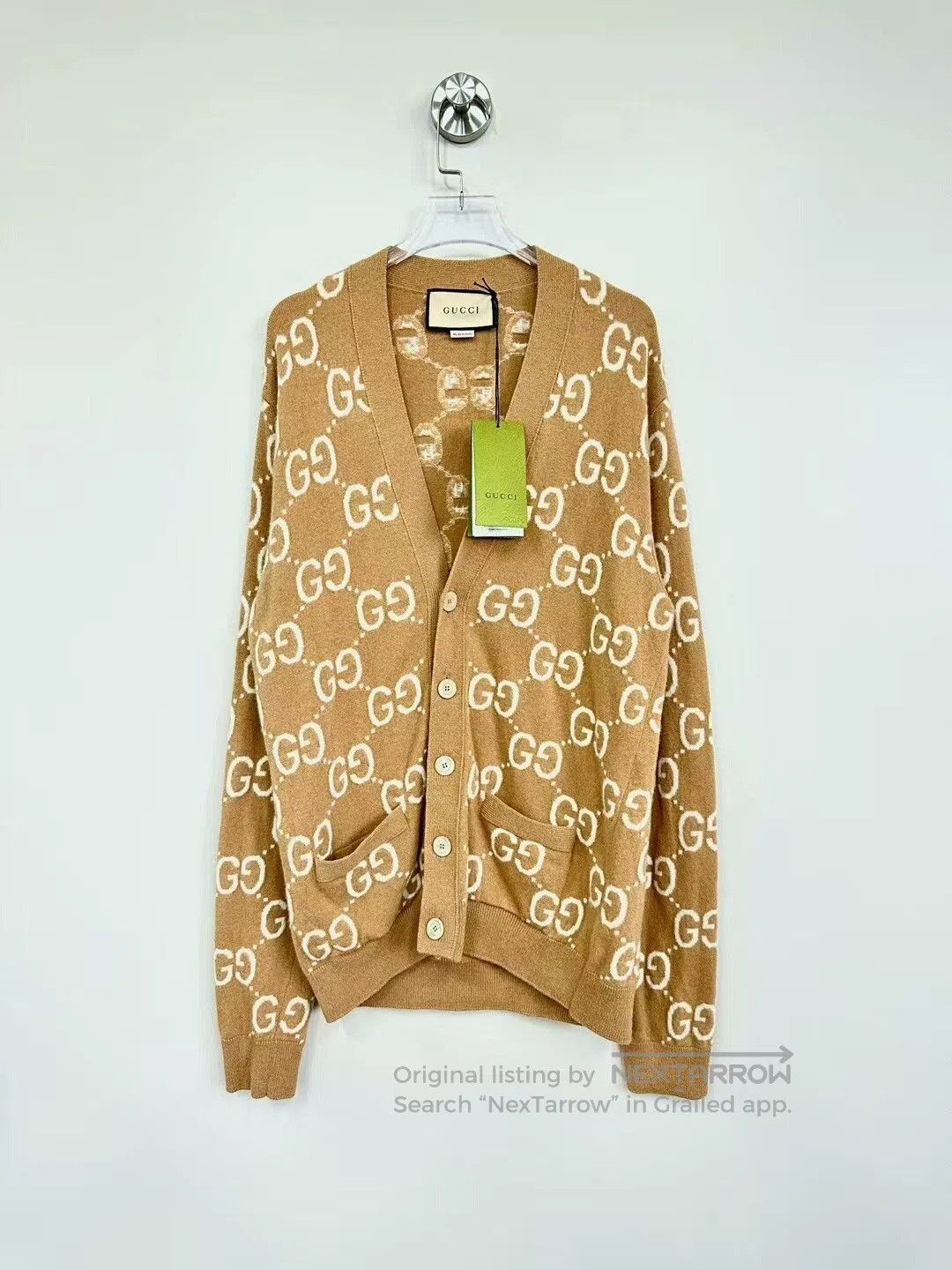 Gucci Gucci Brown Double G Knit Cardigan. Size M / US 6-8 / IT 42-44 - 1 Thumbnail