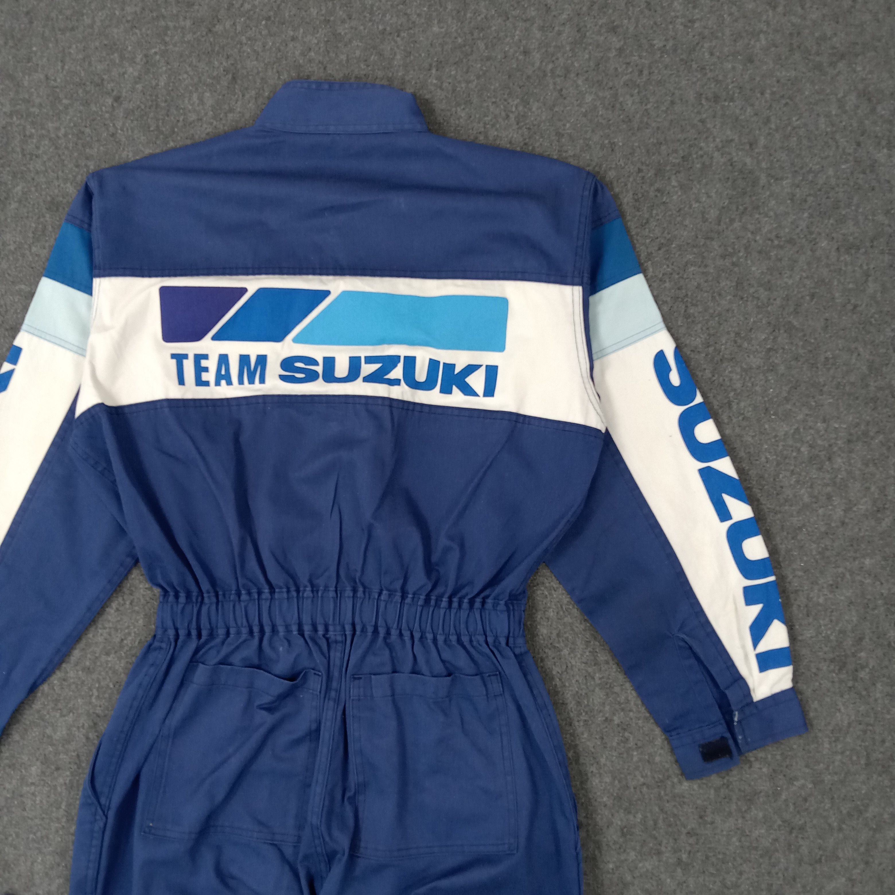 Japanese Brand × Vintage Team Suzuki Japanese Racing Workwear Coverall Jacket Size US M / EU 48-50 / 2 - 2 Thumbnail