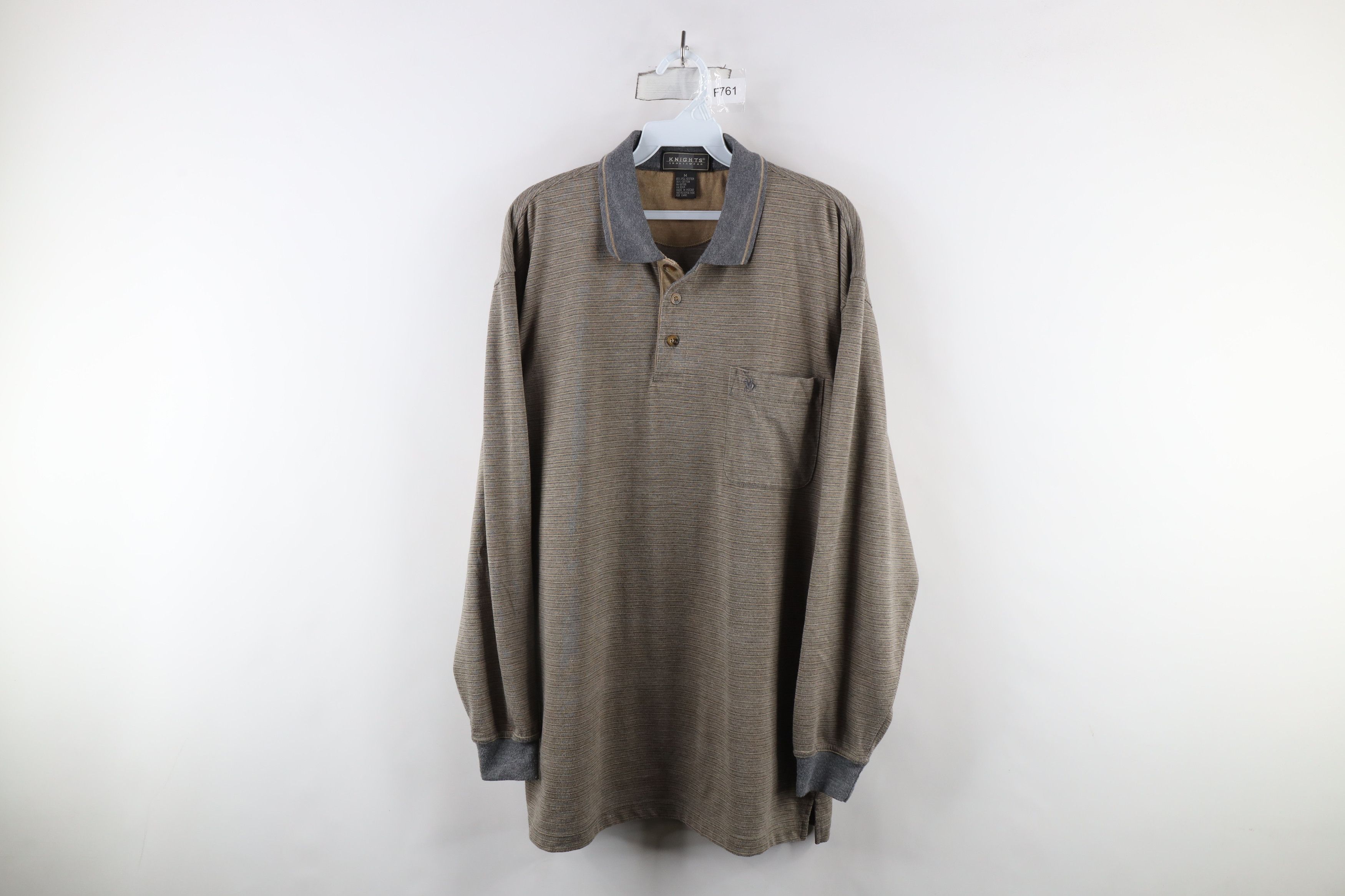 Vintage Vintage 90s Streetwear Striped Long Sleeve Rugby Polo Shirt Size US M / EU 48-50 / 2 - 1 Thumbnail