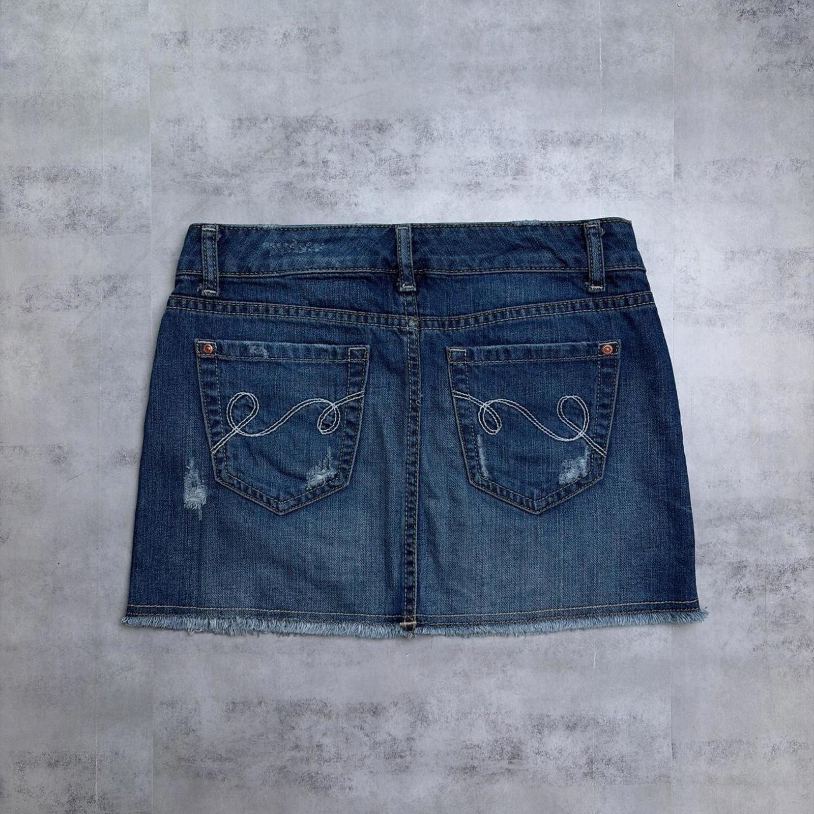 Mossimo Y2K Blue Mossimo Supply & Co Grunge Mini Denim Skirt Size 26" / US 2 / IT 38 - 1 Thumbnail