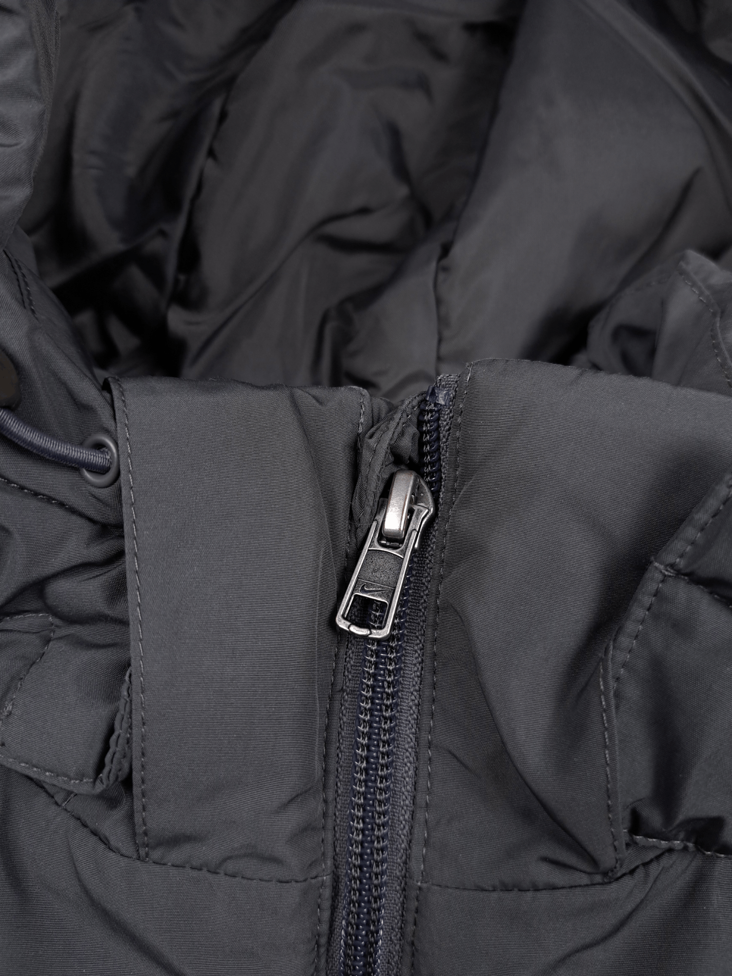 Nike × Vintage 💎 00's Y2K Vintage Nike Grey Puffer Winter Jacket Bomber Size US XXL / EU 58 / 5 - 5 Thumbnail