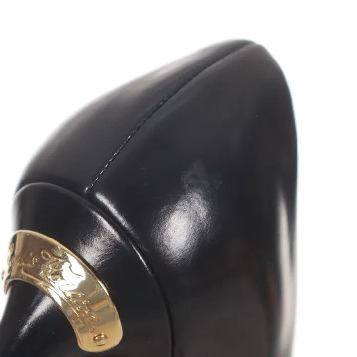 Louis Vuitton Louis Vuitton Black Leather Pointed High Heels -2508 Size US 6 / IT 36 - 8 Thumbnail