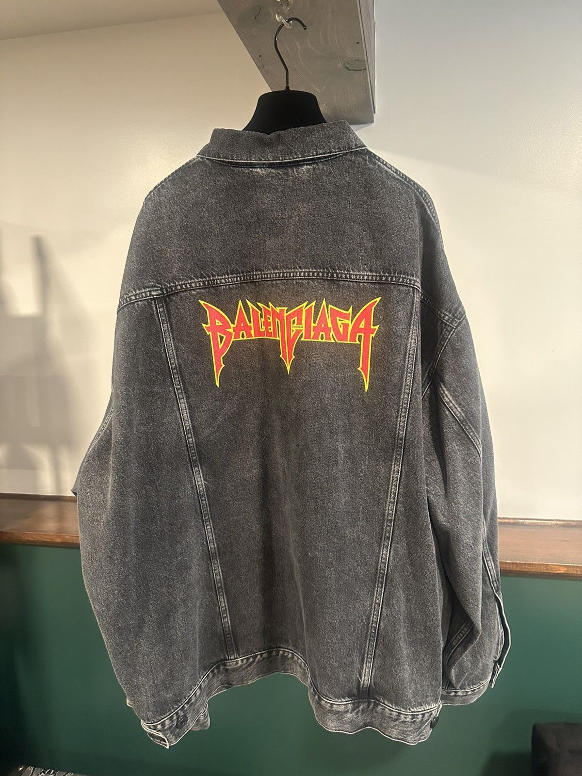 Balenciaga Balenciaga Matalica Denim Jacket Size US XL / EU 56 / 4 - 4 Thumbnail