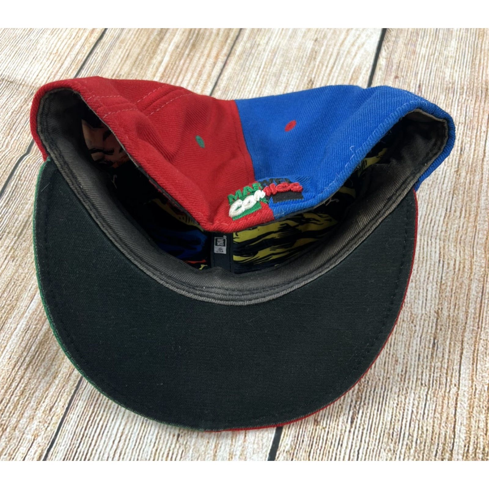 New Era New Era 59 Fifty Marvel Comics Captain America VS Skull Hat Baseball Cap Wool Fitted 7 1/4 Blue Red Green Mens Mens Cap Size ONE SIZE - 4 Thumbnail
