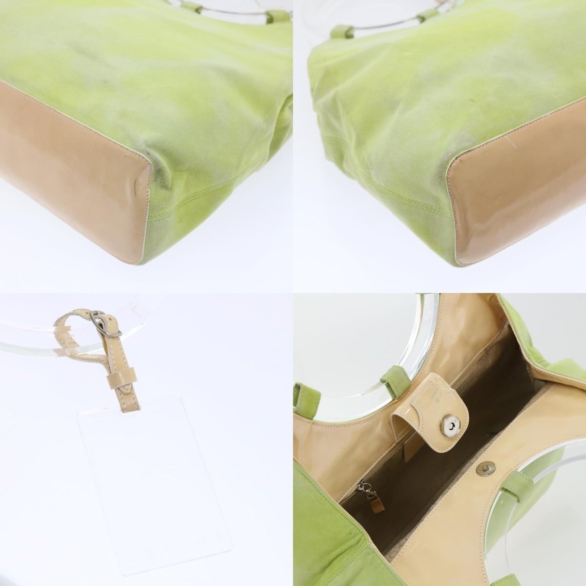 Celine CELINE Hand Bag Suede Green Size ONE SIZE - 11 Thumbnail