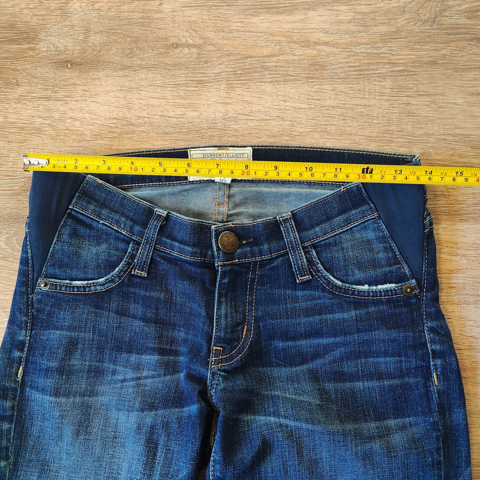 Other Hatch x Current Elliott Maternity Stiletto Jeans Womens 25 Size 25" / US 0 / IT 36 - 4 Thumbnail